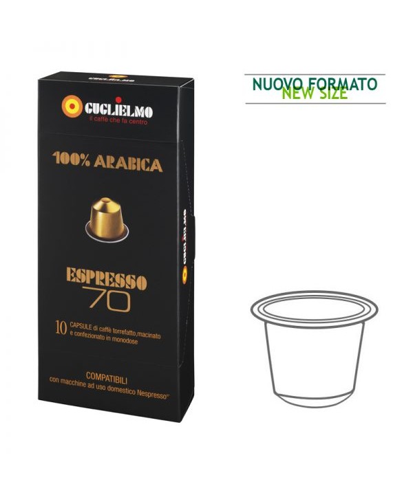 Káva Guglielmo Lespresso 100% 70 Gold 10 ks - kapsle