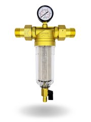 2826 1 potrubni filtr micron 1 s manometrem a vypoustecim ventilem