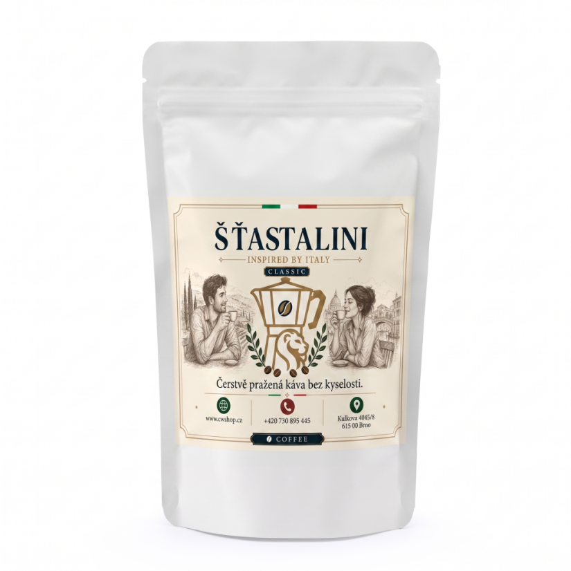 Šťastalini Classic 1 kg - zrnková káva