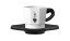 Bialetti set 4 šálků s podšálky černá + bílá (různé barevné varianty) - Barva: Černá + Bílá