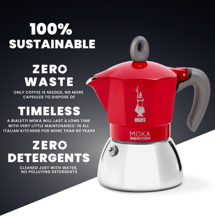 08 Moka Induction red