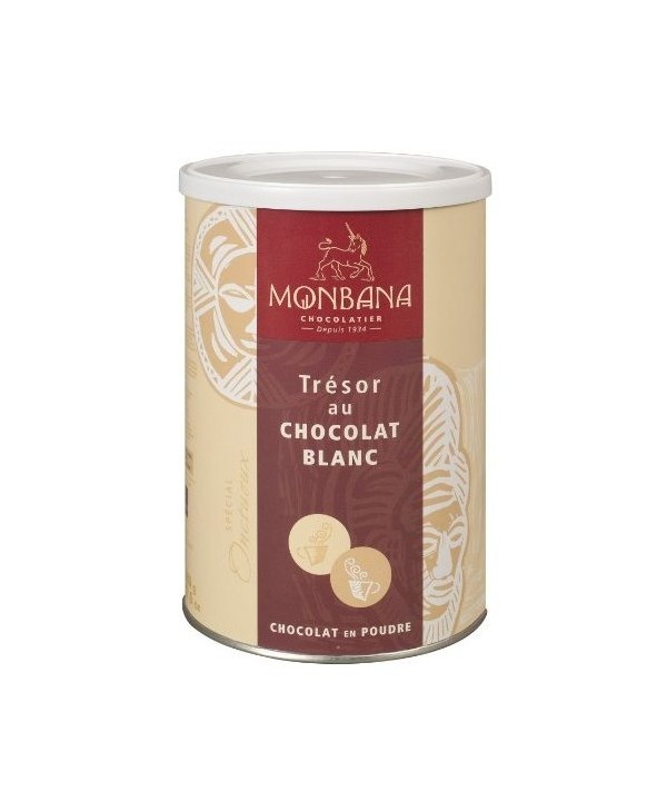 monbana tresor de chocolat bila horka cokolada v prasku 500g doza